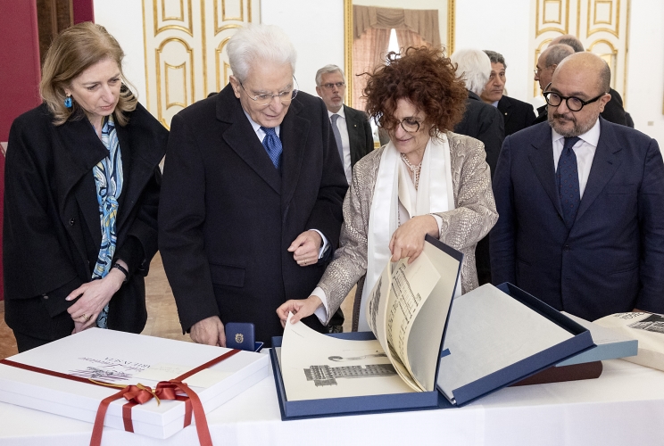 Il Presidente della Repubblica Sergio Mattarella alla cerimonia d’inaugurazione delle Sale espositive della Gran Galleria della Reggia di Caserta
