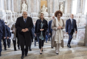  Il Presidente della Repubblica Sergio Mattarella alla cerimonia d’inaugurazione delle Sale espositive della Gran Galleria della Reggia di Caserta