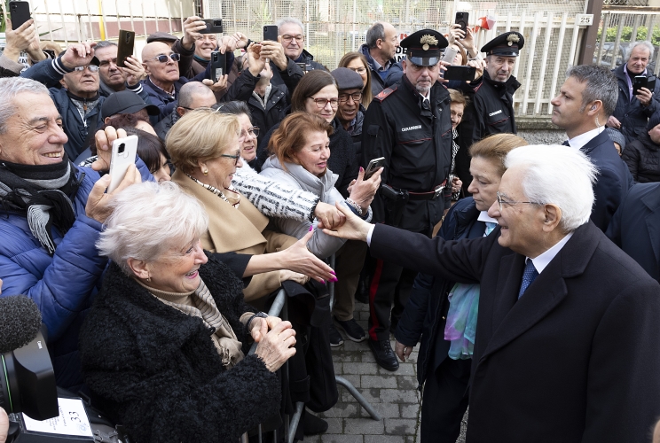  Il Presidente della Repubblica Sergio Mattarella in occasione della visita alla cripta della Chiesa di San Francesco di Paola