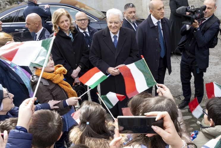  Il Presidente della Repubblica Sergio Mattarella in occasione della visita alla cripta della Chiesa di San Francesco di Paola