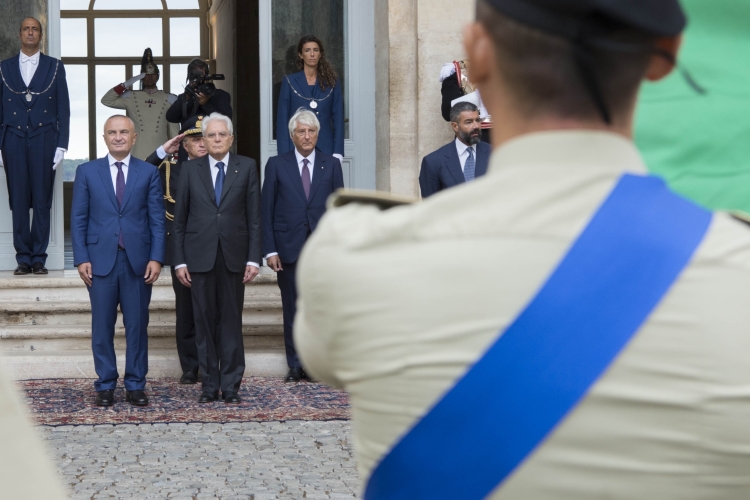 Il Presidente della Repubblica Sergio Mattarella con il Presidente della Repubblica di Albania