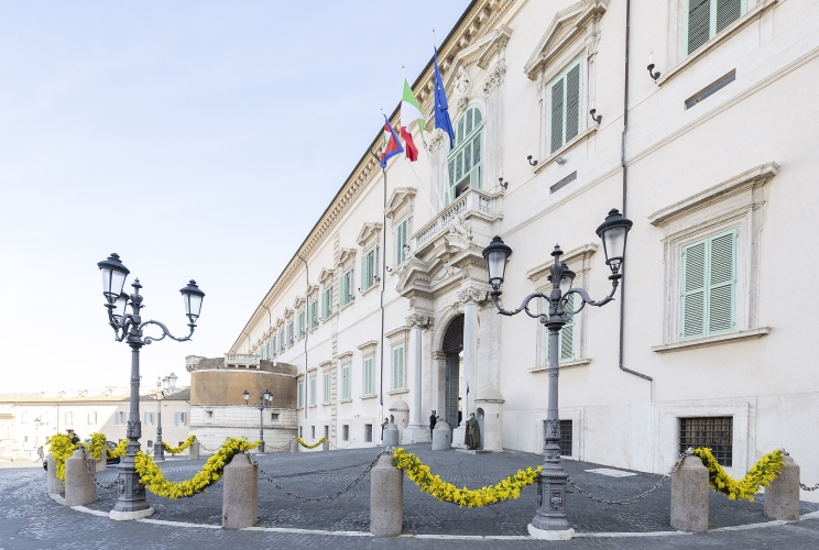 Il Palazzo del Quirinale in occasione  della “Giornata Internazionale della Donna”