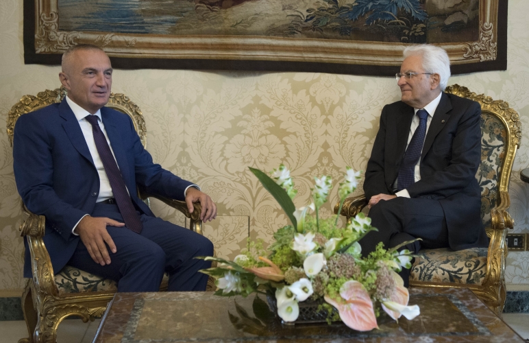  Mattarella nel corso dei colloqui con il Presidente della Repubblica di Albania