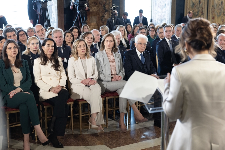 Il Presidente della Repubblica Sergio Mattarella in occasione della celebrazione della “Giornata Internazionale della Donna” 
