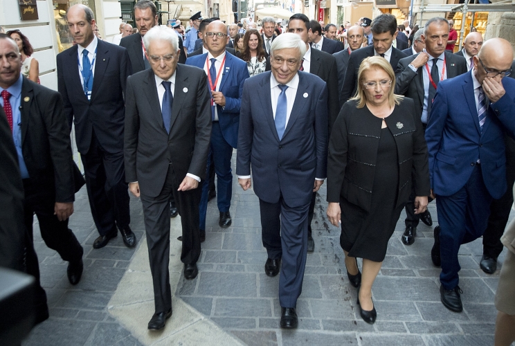 Il Presidente Sergio Mattarella in occasione del Vertice dei Capi di Stato del Gruppo Arraiolos
