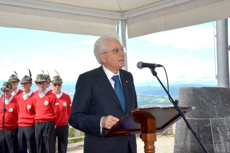 Il Presidente Sergio Mattarella in occasione del suo intervento 