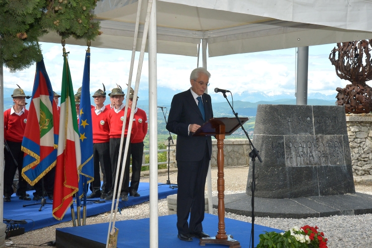 Il Presidente Sergio Mattarella in occasione del suo intervento 