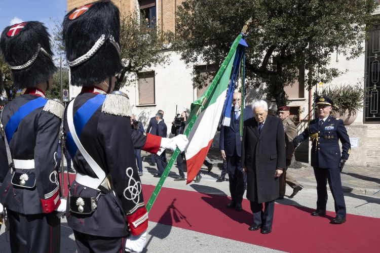 Il Presidente della Repubblica Sergio Mattarella in occasione della cerimonia commemorativa dell’ottantesimo anniversario della distruzione della città di Cassino
