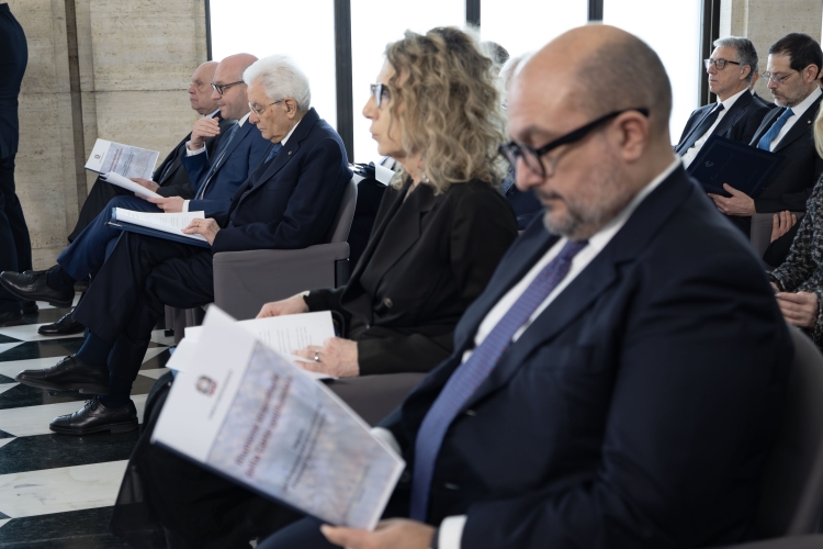Il Presidente della Repubblica Sergio Mattarella in occasione della partecipazione in forma ufficiale, alla Riunione straordinaria della Corte costituzionale sull’attività svolta nell’anno 2023

