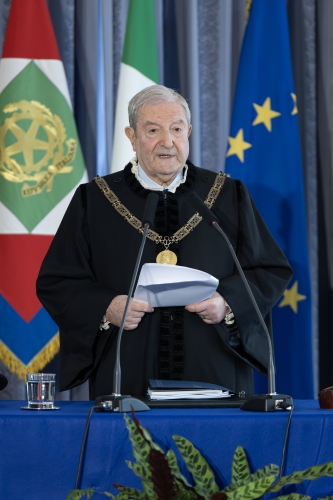 Augusto Antonio Barbera, Presidente della Corte costituzionale, in occasione della Riunione straordinaria della Corte costituzionale sull’attività svolta nell’anno 2023

