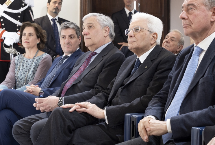 Il Presidente Sergio Mattarella in occasione dell’inaugurazione della nuova sede dell’Associazione Stampa estera