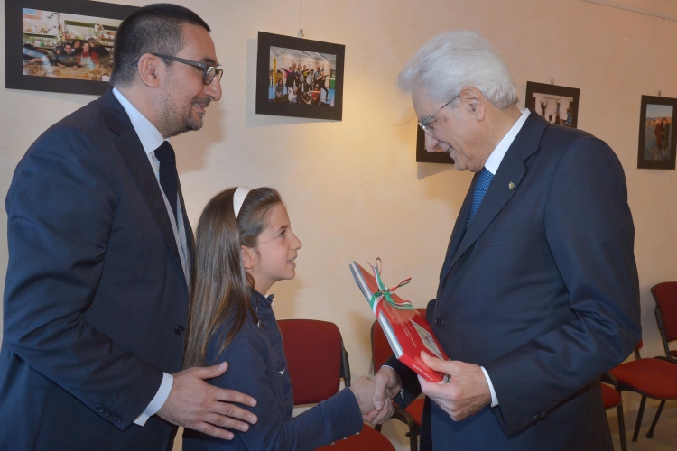 Il Presidente Sergio Mattarella nel corso della sua visita al Collegio del Mondo Unito dell'Adriatico