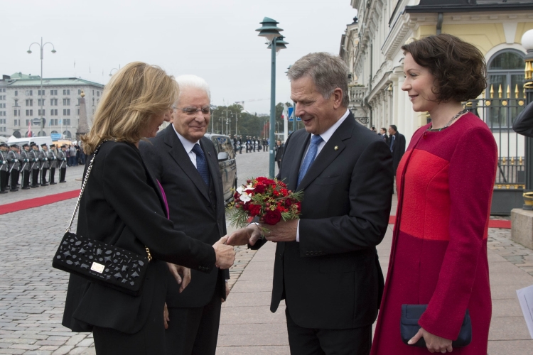 Il Presidente della Repubblica Sergio Mattarella con la Sig.ra Laura Mattarella