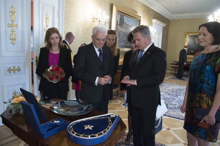 Il Presidente Sergio Mattarella con il Presidente della Repubblica di Finlandia 