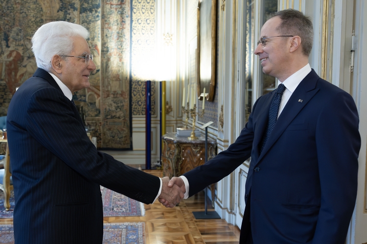 Il Presidente della Repubblica Sergio Mattarella incontra Matteo Colaninno,Presidente esecutivo di Piaggio Group in occasione del 140° anniversario di fondazione dell’azienda
