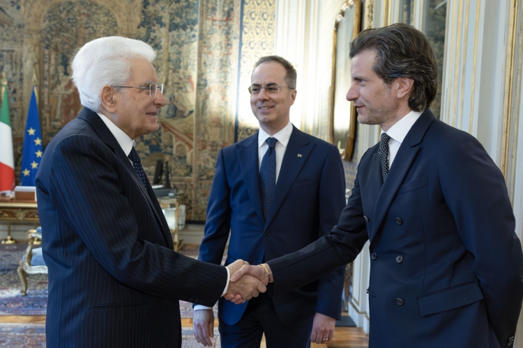 Il Presidente della Repubblica Sergio Mattarella incontra Michele Colaninno, Amministratore Delegato – CEO di Piaggio Group in occasione del 140° anniversario di fondazione dell’azienda
