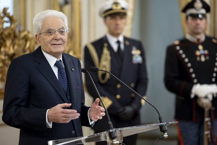 Il Presidente Sergio Mattarella in occasione dell'incontro con una rappresentanza dell’Aeronautica Militare, nel 101° anniversario di fondazione