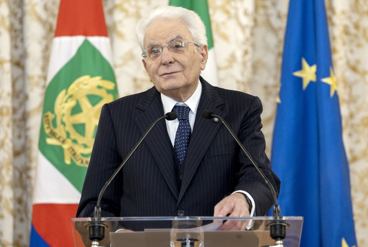 Il Presidente Sergio Mattarella in occasione dell'incontro con una rappresentanza dell’Aeronautica Militare, nel 101° anniversario di fondazione