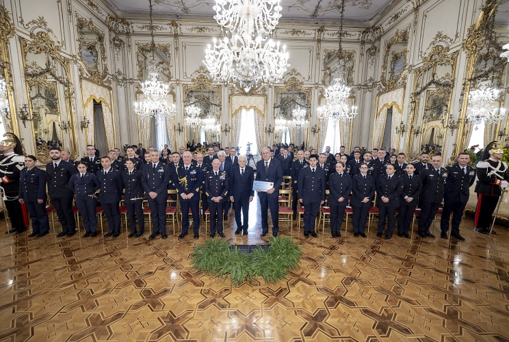 Il Presidente Sergio Mattarella in occasione dell'incontro con una rappresentanza dell’Aeronautica Militare, nel 101° anniversario di fondazione
