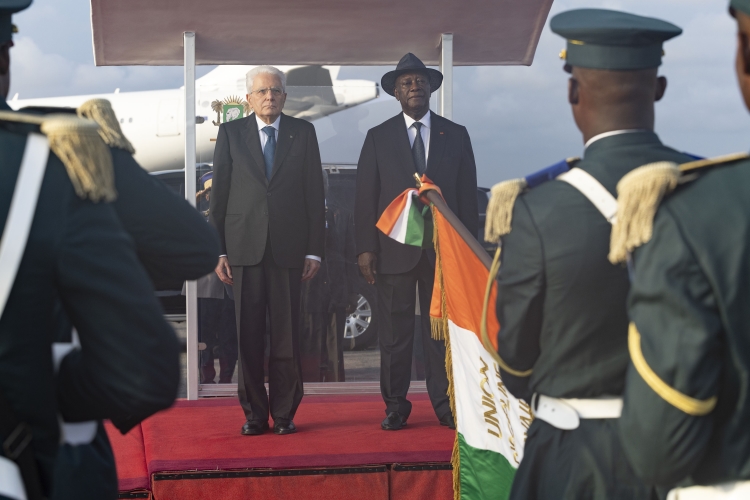 Il Presidente della Repubblica Sergio Mattarella con Alassane Ouattara,Presidente della Repubblica della Costa d’Avorio,in occasione della visita Ufficiale
