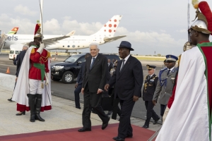Il Presidente della Repubblica Sergio Mattarella con Alassane Ouattara,Presidente della Repubblica della Costa d’Avorio,in occasione della visita Ufficiale

