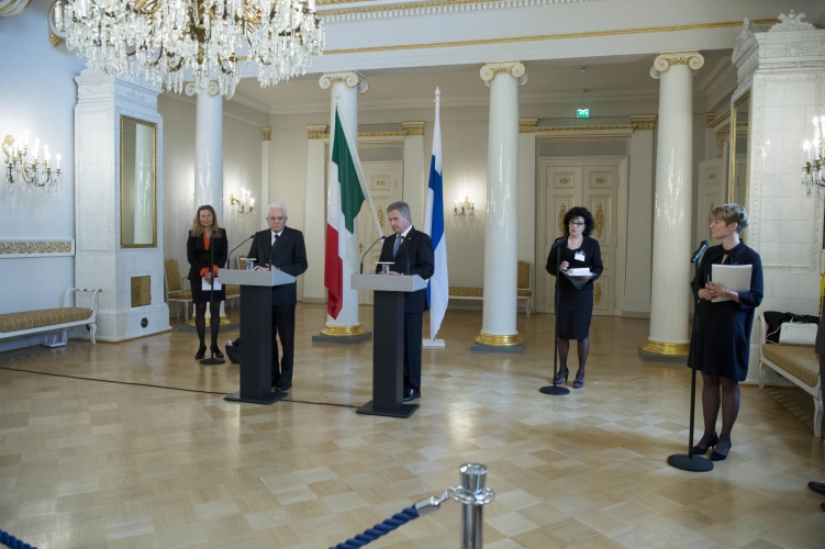 Il Presidente Sergio Mattarella e il Presidente della Repubblica di Finlandia 