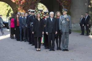 Il Presidente Sergio Mattarella al Cimitero Monumentale di Hietaniemi 