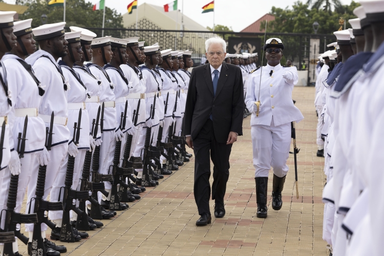 Il Presidente della Repubblica Sergio Mattarella alla Jubilee House di Accra
