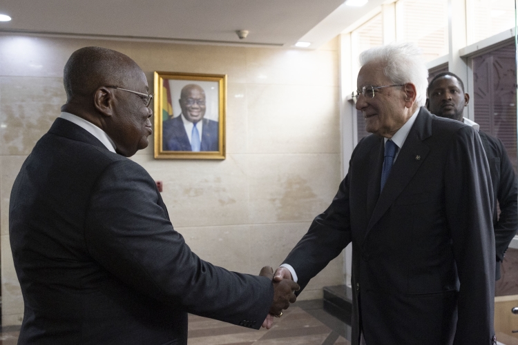 Il Presidente della Repubblica Sergio Mattarella con Nana Addo Dankwa Akufo-Addo, Presidente della Repubblica del Ghana 
