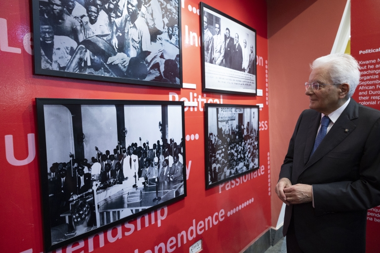 Il Presidente della Repubblica Sergio Mattarella al Memoriale di Kwame Nkrumah 
