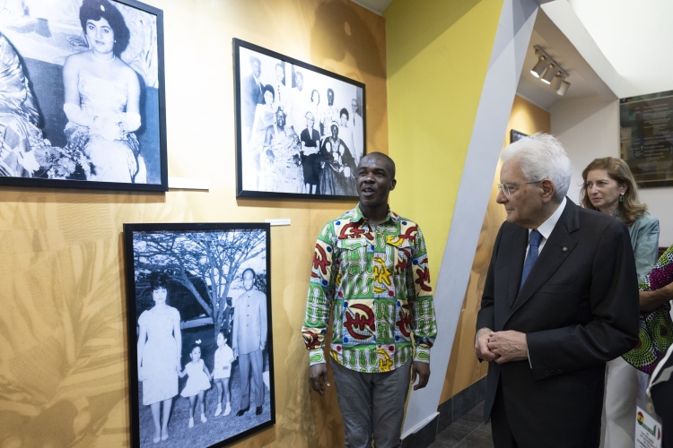 Il Presidente della Repubblica Sergio Mattarella e la Sig.ra Laura al Memoriale di Kwame Nkrumah 
