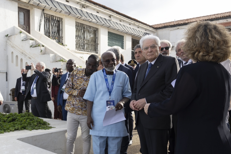 Il Presidente della Repubblica Sergio Mattarella e la Sig.ra Laura al Castello di Christiansborg
