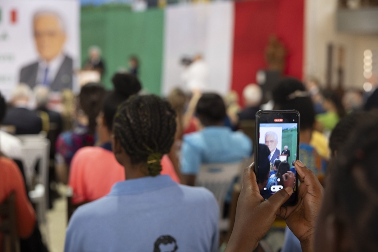 Il Presidente della Repubblica Sergio Mattarella al Centro di Formazione Don Bosco Ashaiman
