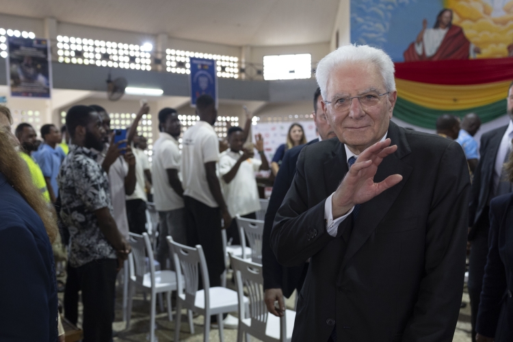 Il Presidente della Repubblica Sergio Mattarella al Centro di Formazione Don Bosco Ashaiman

