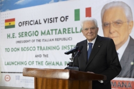 Il Presidente della Repubblica Sergio Mattarella al Centro di Formazione Don Bosco Ashaiman
