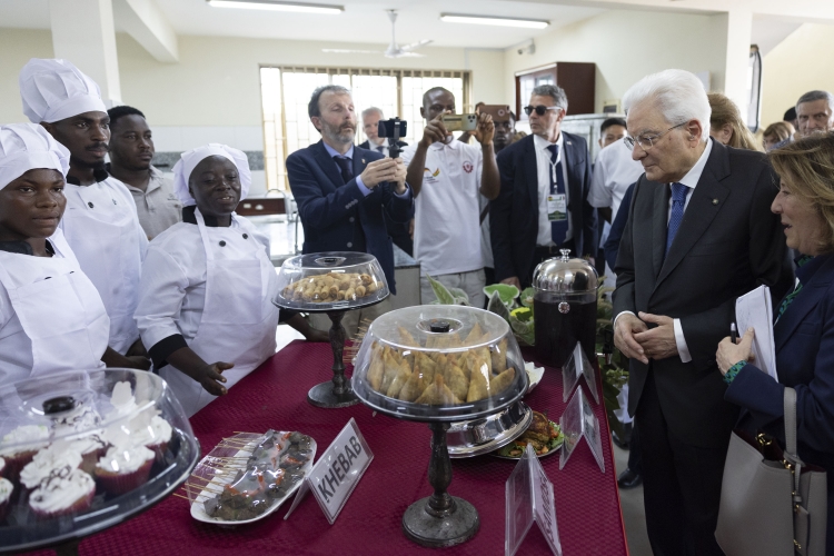 Il Presidente della Repubblica Sergio Mattarella al Centro di Formazione Don Bosco Ashaiman
