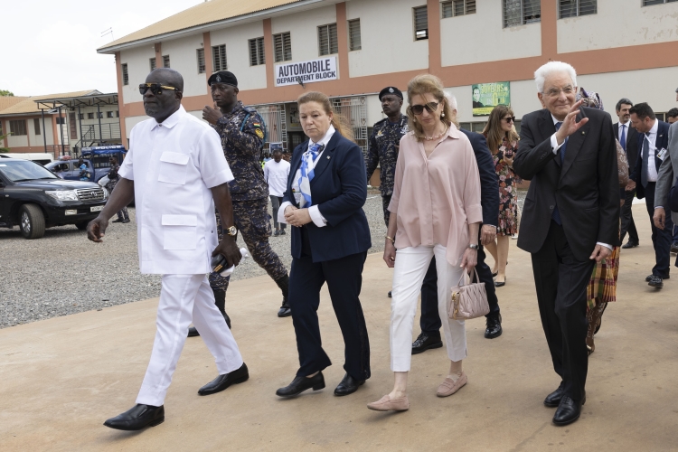 Il Presidente della Repubblica Sergio Mattarella al Centro di Formazione Don Bosco Ashaiman
