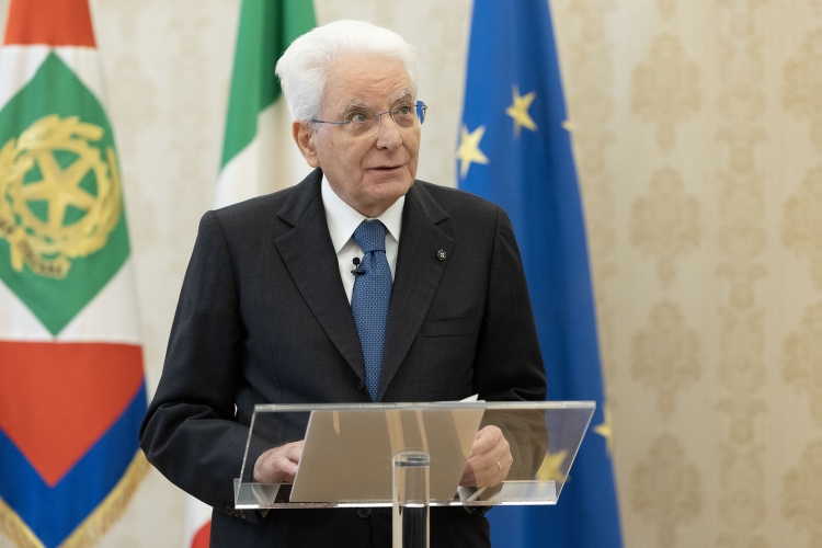Il Presidente della Repubblica, Sergio Mattarella, in video collegamento dal Quirinale all’inaugurazione della 61ª edizione di Bologna Children’s Book Fair
