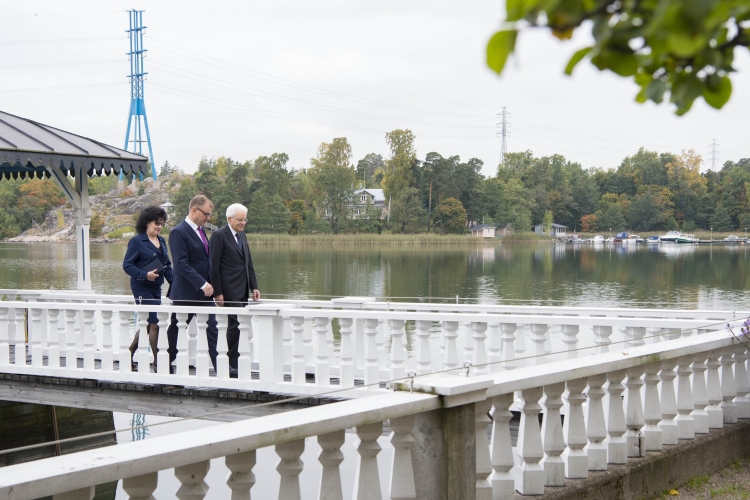 Il Presidente della Repubblica Sergio Mattarella con il Primo Ministro finlandese Juha Sipilä
