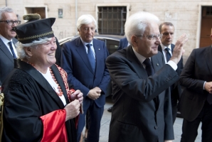 Mattarella al suo arrivo a Cagliari 