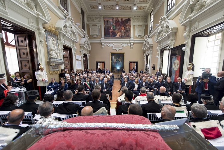 Il Presidente Sergio Mattarella in occasione della cerimonia di inaugurazione  dell’Università degli Studi di Cagliari 