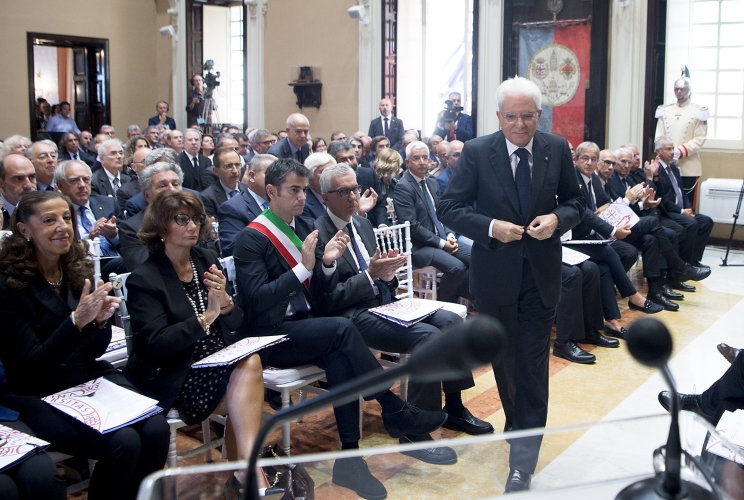 Il Presidente Sergio Mattarella alla cerimonia dell'Universit degli Studi di Cagliari
