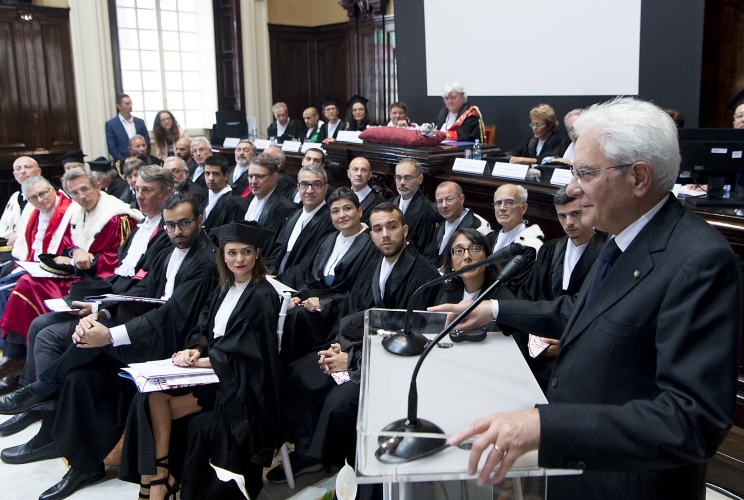 Il Presidente Sergio Mattarella alla cerimonia di inaugurazione dell’Università degli Studi di Cagliari