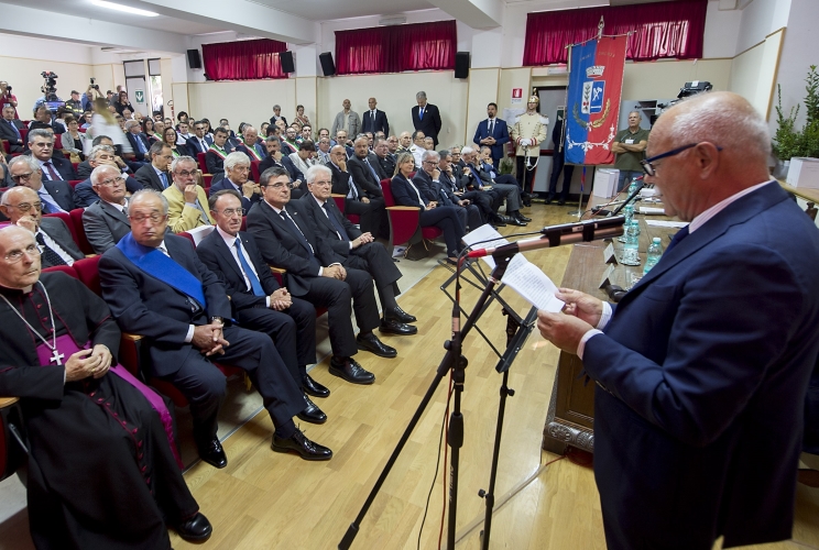Il Presidente Sergio Mattarella all'Auditorium di Ghilarza 