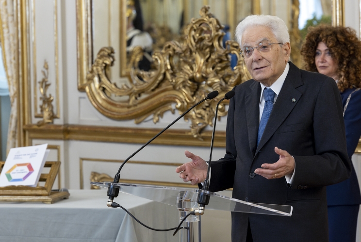 Il Presidente Sergio Mattarella rivolge il suo indirizzo di saluto in occasione dell'incontro con i rappresentanti delle Accademie nazionali delle scienze dei Paesi del G7
