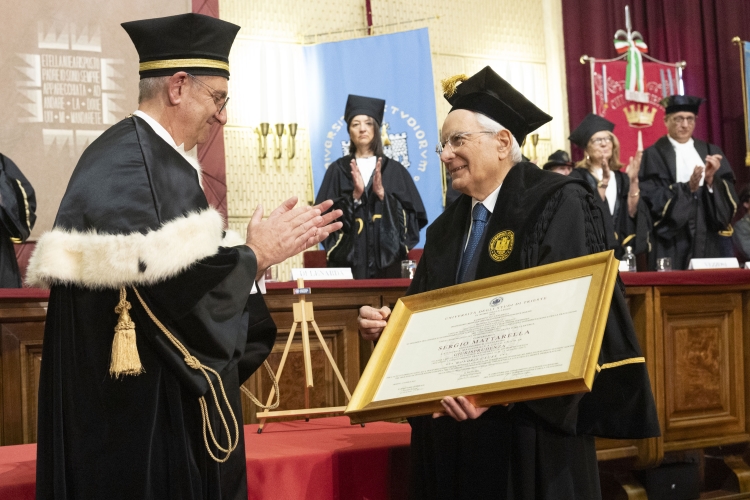 Il Presidente della Repubblica Sergio Mattarella all’Università degli Studi di Trieste,in occasione della cerimonia di conferimento della Laurea magistrale Honoris causa in Giurisprudenza
