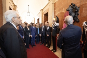 Il Presidente della Repubblica Sergio Mattarella in occasione della cerimonia per l’intitolazione a Vittorio Bachelet della sede del Consiglio Superiore della Magistratura
