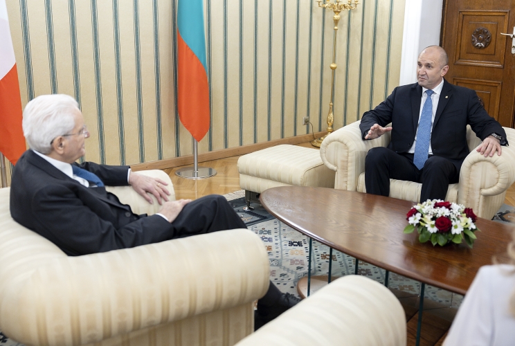 Sofia- Il Presidente della Repubblica Sergio Mattarella con il Presidente della Repubblica di Bulgaria, Rumen Radev, nel corso dei colloqui