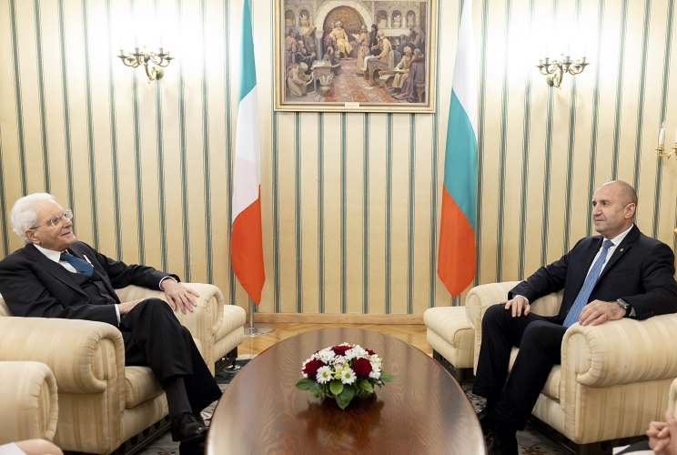 Il Presidente della Repubblica Sergio Mattarella con il Presidente della Repubblica di Bulgaria, Rumen Radev