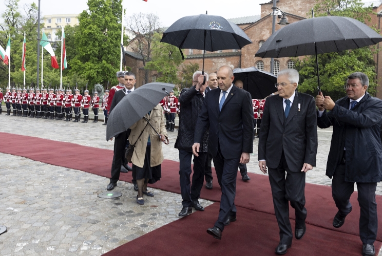 Il Presidente della Repubblica Sergio Mattarella con il Presidente della Repubblica di Bulgaria, Rumen Radev